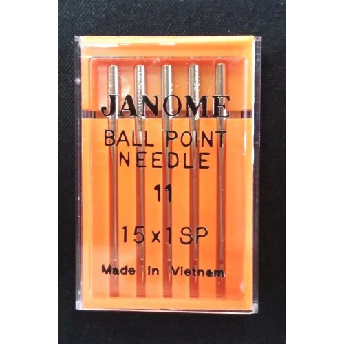 Genuine Janome Needle "Ball Point" Size: #11/75 5/Pack